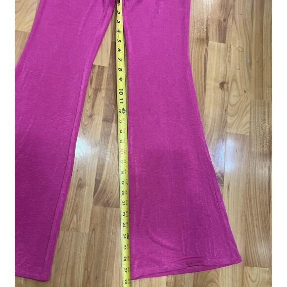 Wild Fable  Mid Rise Slinky Knit Flare Pants Pink Women's XS - Picture 7 of 10
